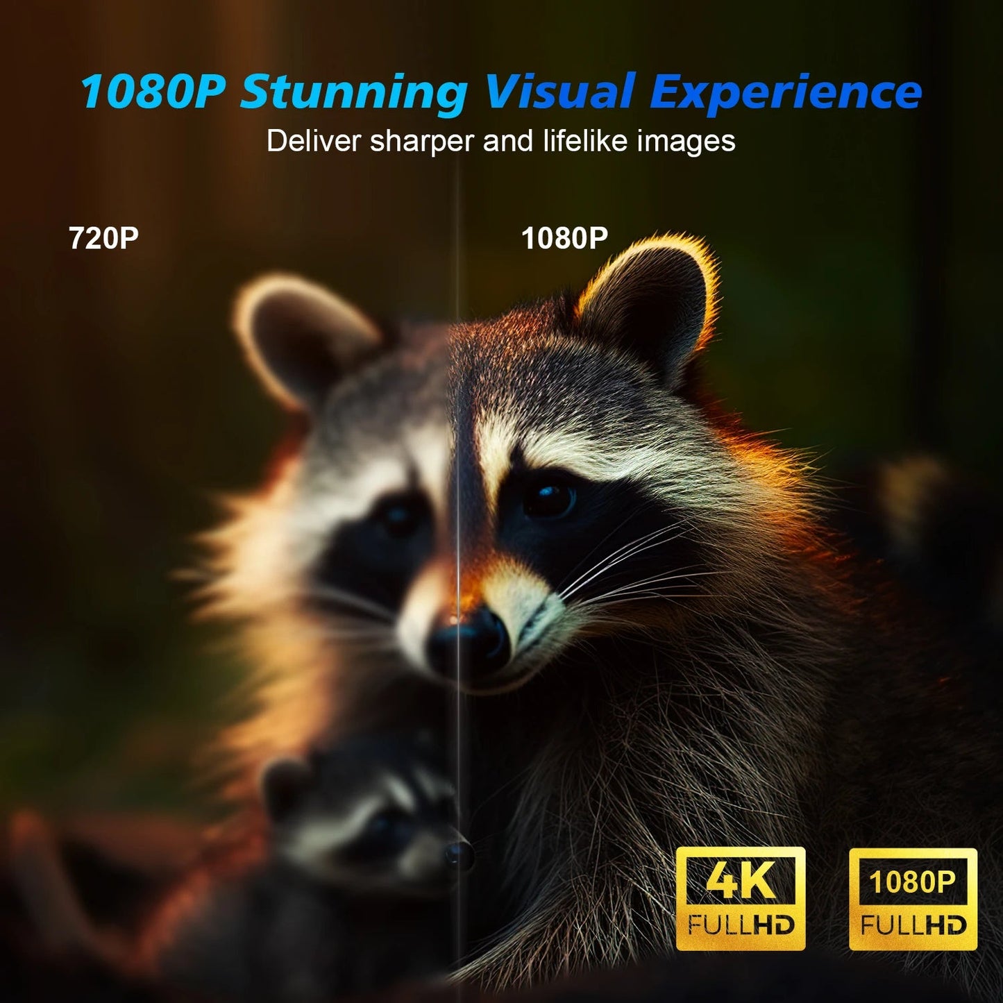 580ANSI Auto Focus Projector Android 11 4K 1080P Wifi6 Voice Control Allwinner H713 BT5.0 Home Cinema HY350 Pro - Vibe Tribe
