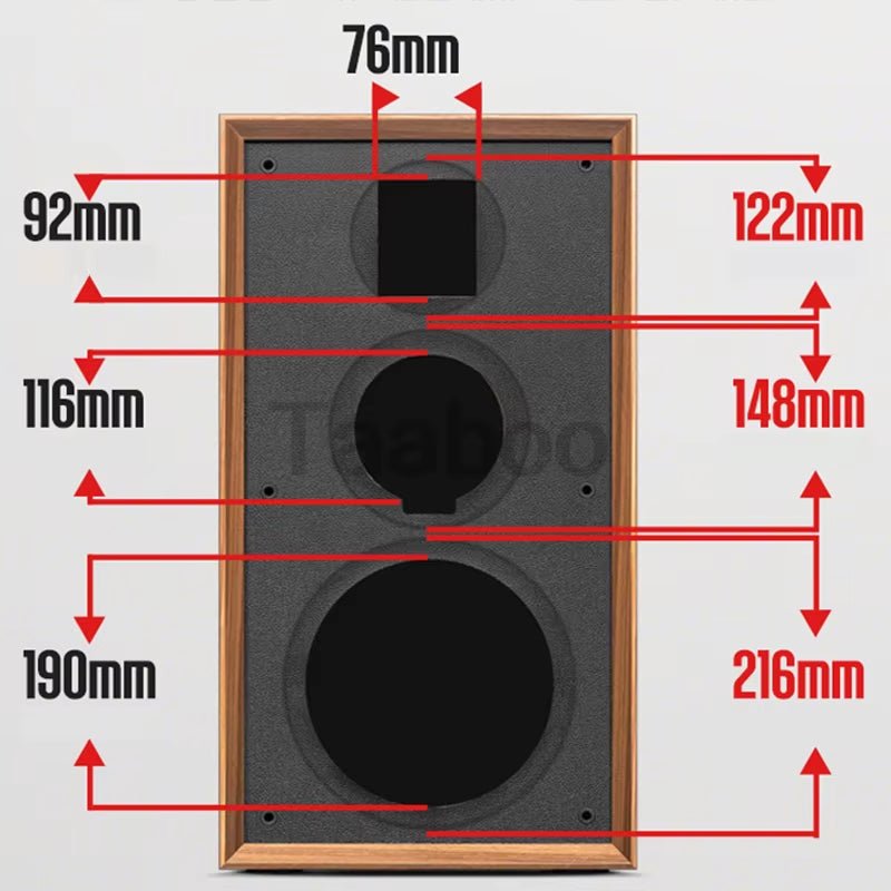 8 Inch Three - Way Labyrinth Speaker Empty Box Bookshelf Speaker Home Speaker DIY Hifi Audio Wooden Handmade Box Passive Speaker - Vibe Tribe