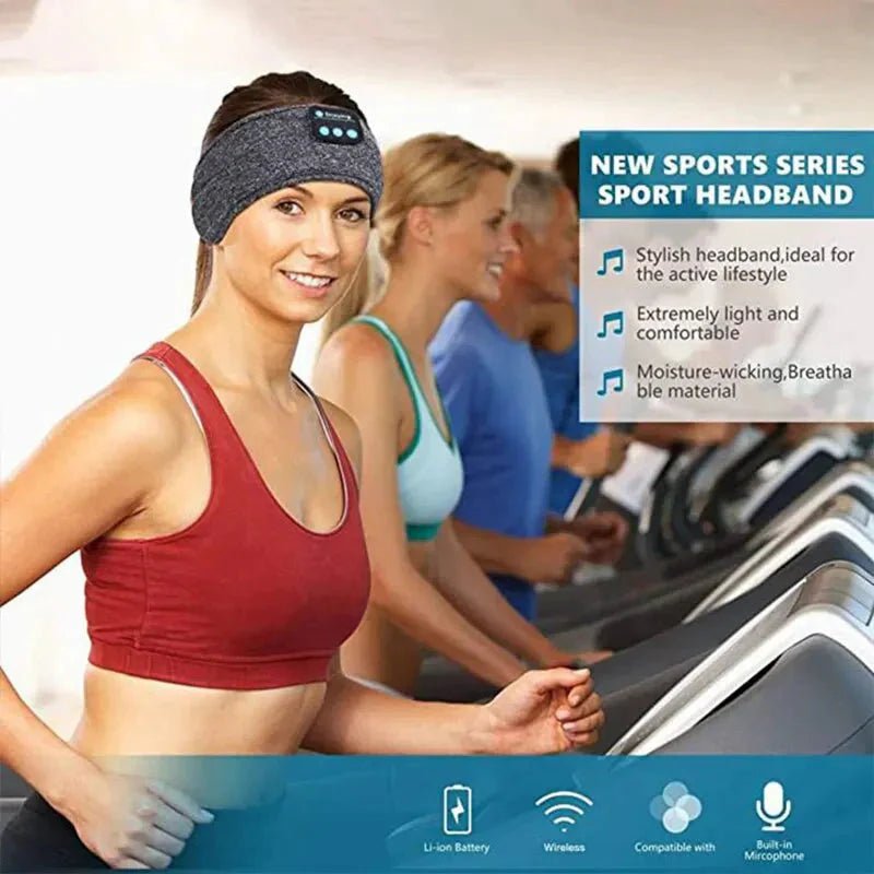 Bluetooth Sleep Headband – Wireless Headphones, Built - In Speakers, Comfortable Fabric, 10 - Hour Battery Life - Vibe Tribe