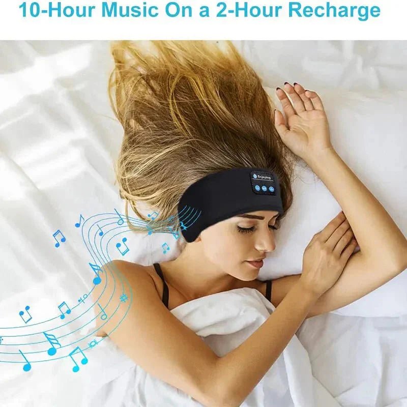 Bluetooth Sleep Headband – Wireless Headphones, Built - In Speakers, Comfortable Fabric, 10 - Hour Battery Life - Vibe Tribe
