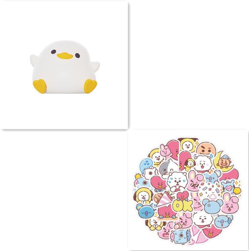 Doudou Duck Silicone Alarm Lamp Ambience Light Bedroom Bedside Lamp Usb Charging with Sleeping Night Light - Vibe Tribe