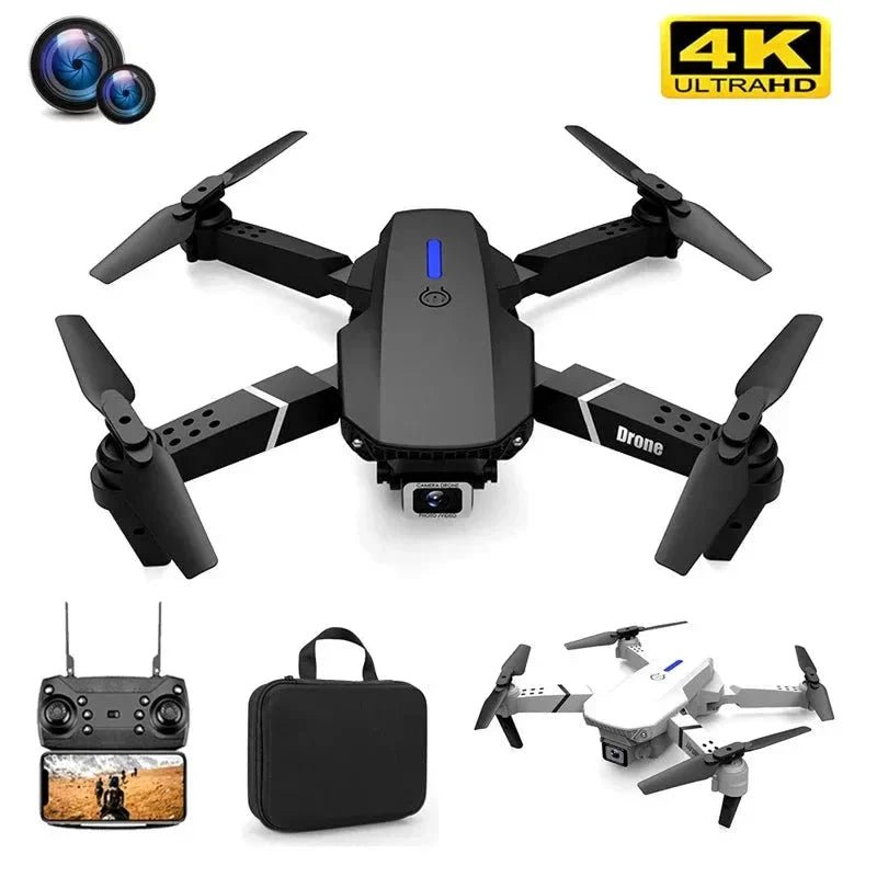 E88 Pro Foldable Quadcopter Drone - WIFI FPV, HD 4K Camera, Altitude Hold - Vibe Tribe