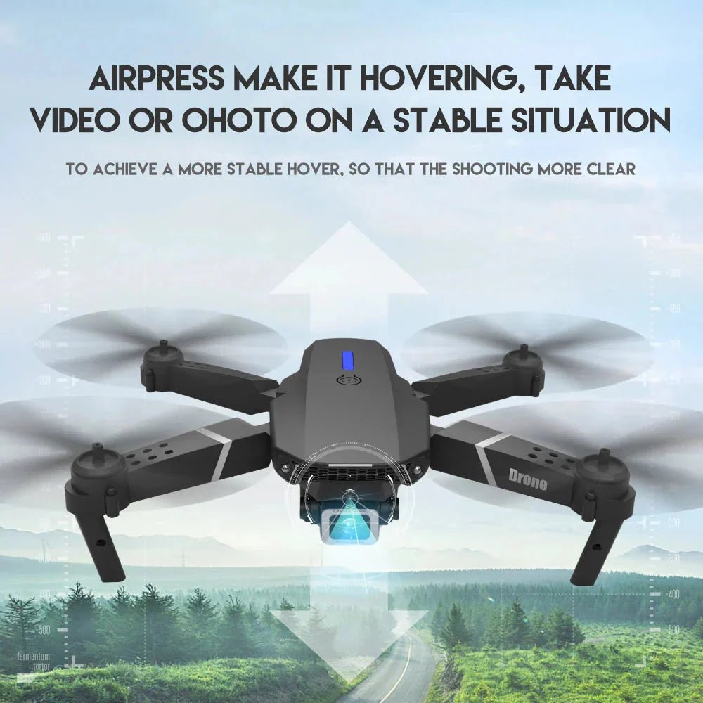 E88 Pro Foldable Quadcopter Drone - WIFI FPV, HD 4K Camera, Altitude Hold - Vibe Tribe