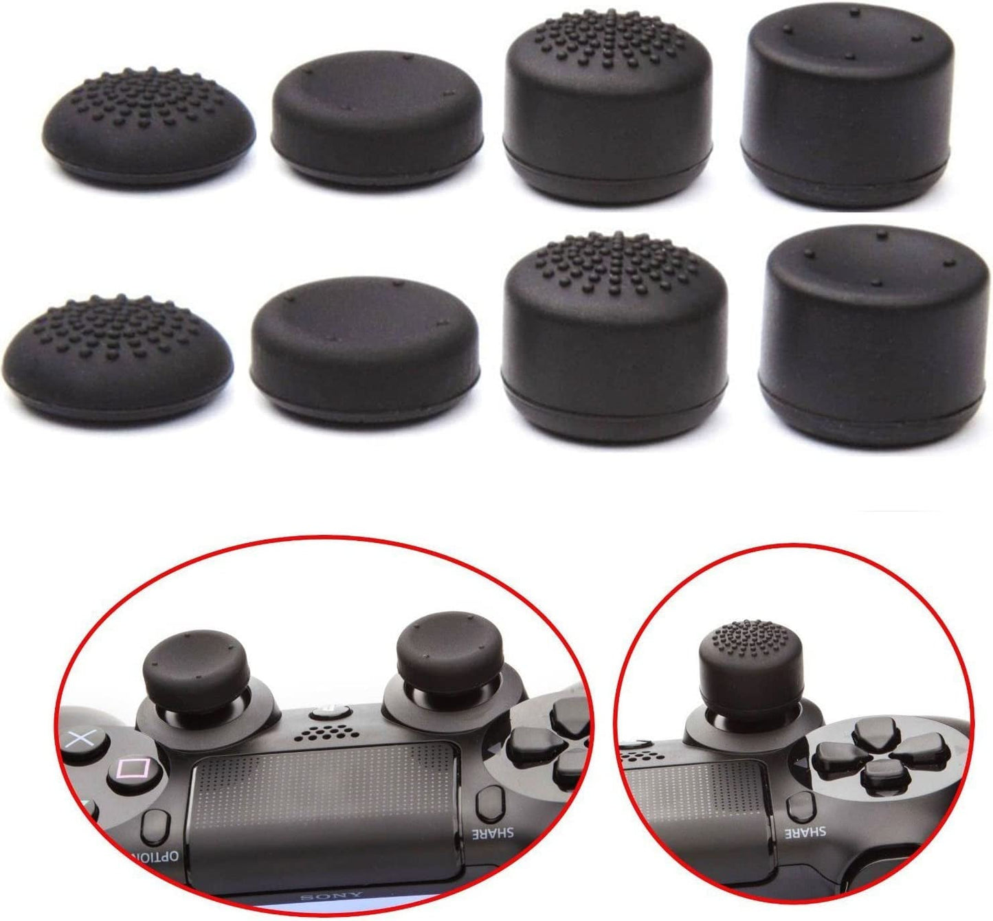Skin for PS5 Controller Grips, Texture Pattern Cover for PS5 5 Controller Sweat - Proof Anti - Slip Silicone Cover Hand Grip with 8Pcs FPS Pro Thumbsticks Cap Protector(Camouflage Green) - Vibe Tribe