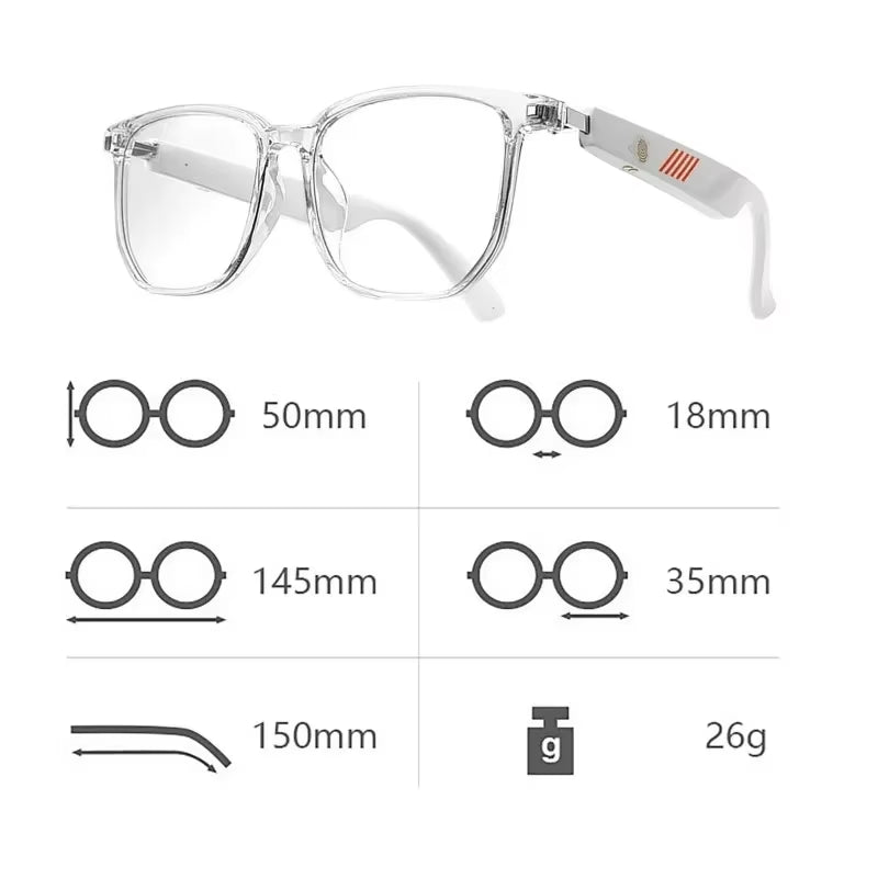 Smart Bluetooth Sport Audio Glasses Wireless Call Music Playback Earphone anti Blue Light UV Protection Sunglasses for Men Women - Vibe Tribe