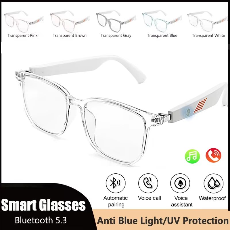 Smart Bluetooth Sport Audio Glasses Wireless Call Music Playback Earphone anti Blue Light UV Protection Sunglasses for Men Women - Vibe Tribe