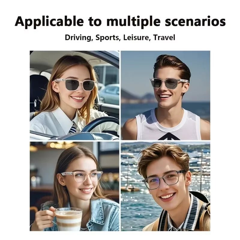 Smart Bluetooth Sport Audio Glasses Wireless Call Music Playback Earphone anti Blue Light UV Protection Sunglasses for Men Women - Vibe Tribe