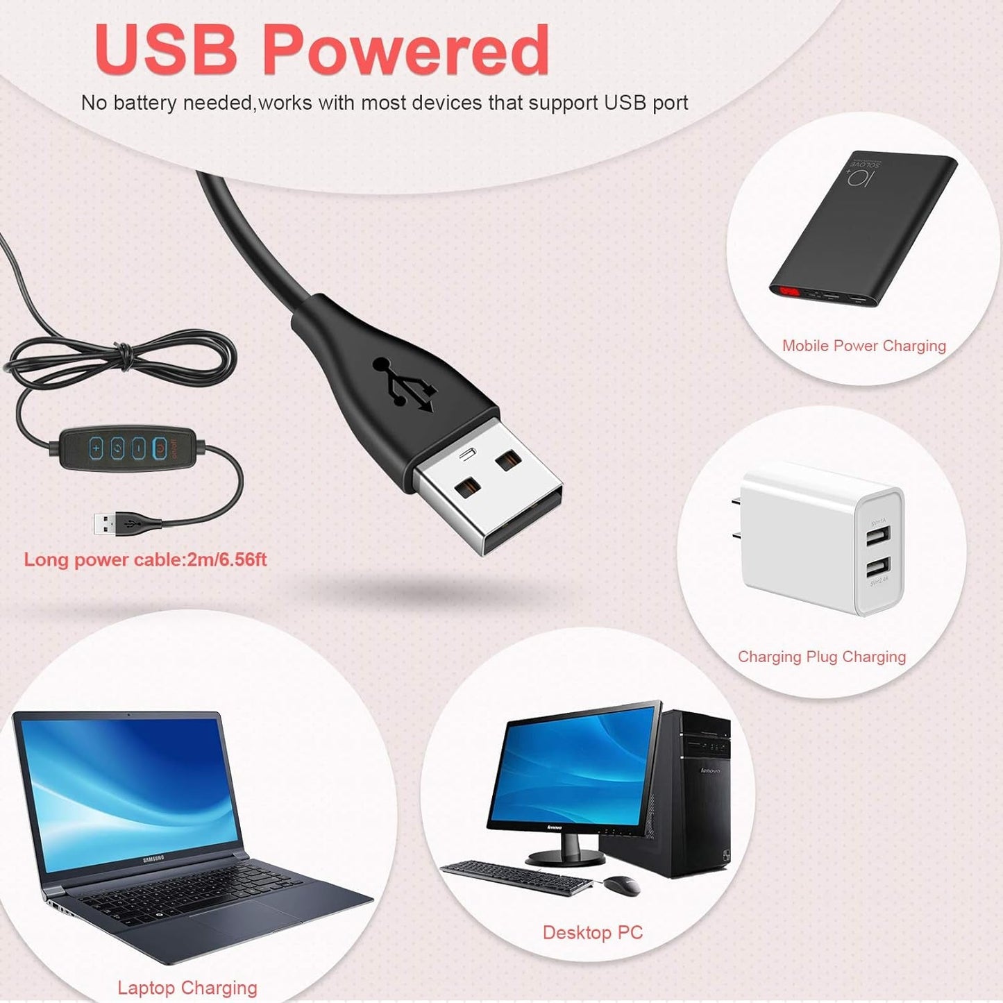 Video Conference Lighting Kit,Computer/Laptop Moniter LED Video Light Dimmable 6500K Ring Light for Remote Working,Zoom Call,Self Broadcasting,Live Streaming - Vibe Tribe