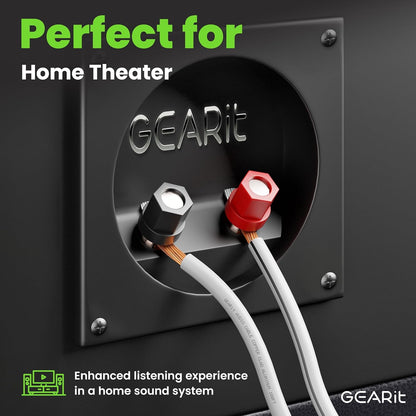 12AWG Speaker Wire, Pro Series 12 AWG Gauge Speaker Wire Cable (50 Feet / 15.24 Meters) Great Use for Home Theater Speakers and Car Speakers White - Vibe Tribe