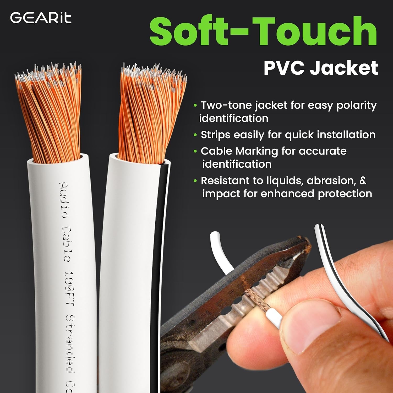12AWG Speaker Wire, Pro Series 12 AWG Gauge Speaker Wire Cable (50 Feet / 15.24 Meters) Great Use for Home Theater Speakers and Car Speakers White - Vibe Tribe