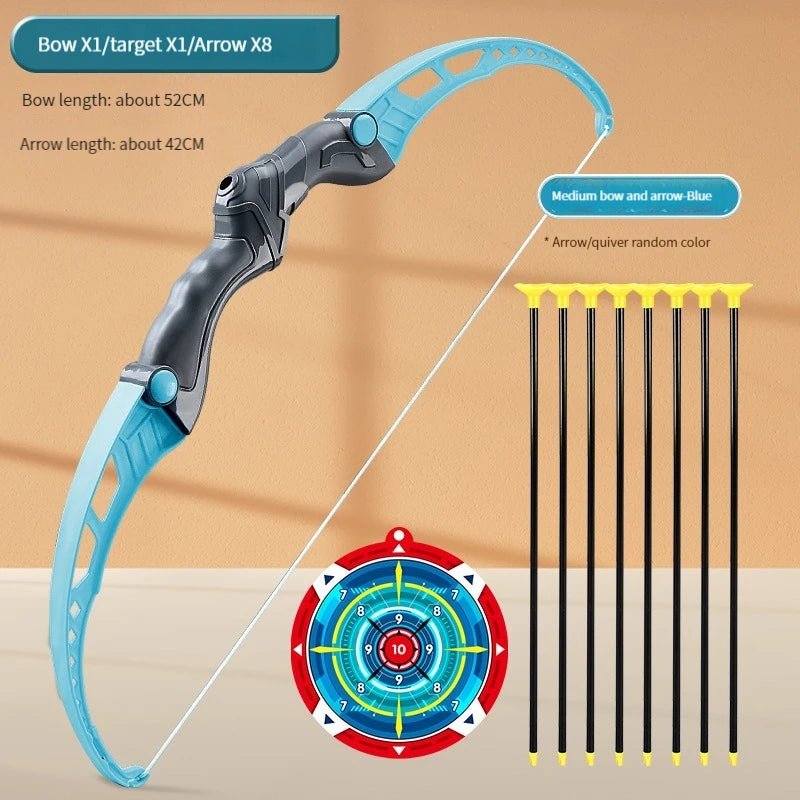 52Cm Bow and Arrow Toy Set for Children Archery Practice Recurve Outdoor Sorts Shooting Toy with Target Boys Kids Gifts - Vibe Tribe