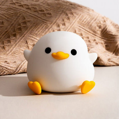 Doudou Duck Silicone Alarm Lamp Ambience Light Bedroom Bedside Lamp Usb Charging with Sleeping Night Light - Vibe Tribe