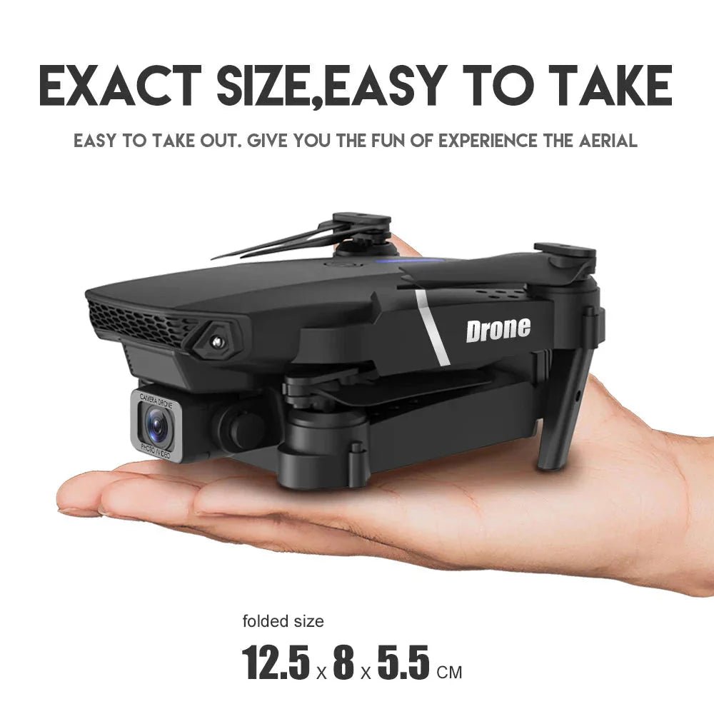 E88 Pro Foldable Quadcopter Drone - WIFI FPV, HD 4K Camera, Altitude Hold - Vibe Tribe