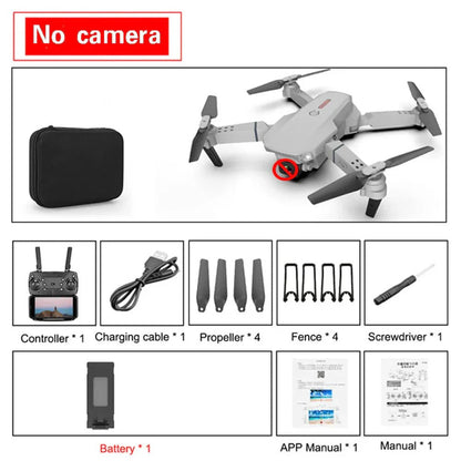 E88 Pro Foldable Quadcopter Drone - WIFI FPV, HD 4K Camera, Altitude Hold - Vibe Tribe