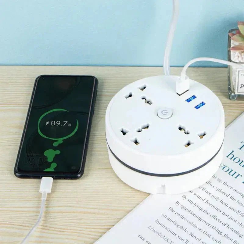 EU Plug AC Outlet Smart Home Power Strip – Multipurpose Electrical Extension Cord with USB Ports & Fast Charging - Vibe Tribe