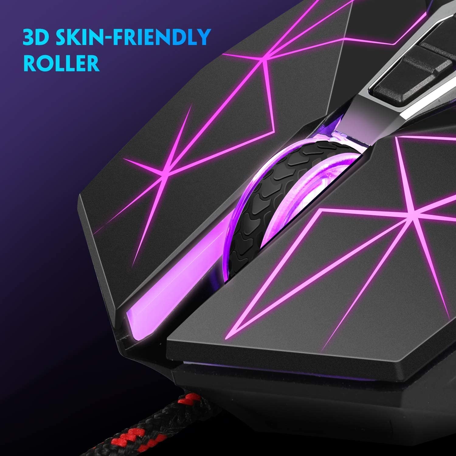 G10 Gaming Mouse Wired, 7 Colors Breathing LED Backlit Gaming Mouse, 6 Adjustable Speeds, Ergonomic Optical Computer Mouse with 7 Buttons for Windows PC Gamers - Vibe Tribe