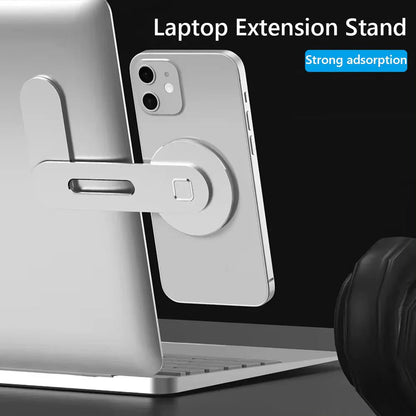 Metal Expansion Phone Stand for Laptop and Tesla Vehicles - Magnetic Folding Phone Holder with 15W Fast Charger - Vibe Tribe