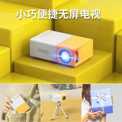 Mini Projector – 1080P Full HD Support, Portable LED Projector, 4K Video Playback, Multiple Connectivity Options - Vibe Tribe