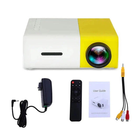 Mini Projector – 1080P Full HD Support, Portable LED Projector, 4K Video Playback, Multiple Connectivity Options - Vibe Tribe
