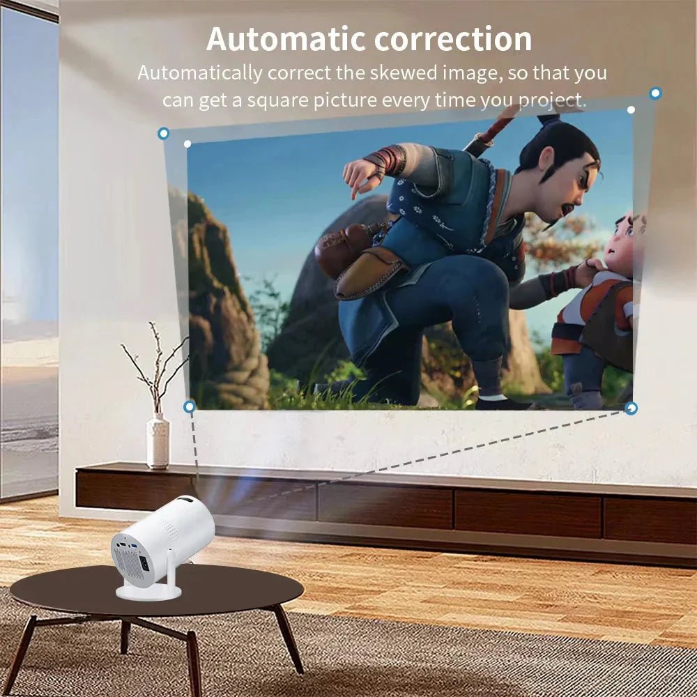 Salange P300 Mini Portable Projector - 4K 8K Video Decoding, 720P HD, Android 11, Wi - Fi, BT 5.1 - Vibe Tribe