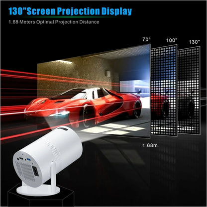 Salange P300 Mini Portable Projector - 4K 8K Video Decoding, 720P HD, Android 11, Wi - Fi, BT 5.1 - Vibe Tribe