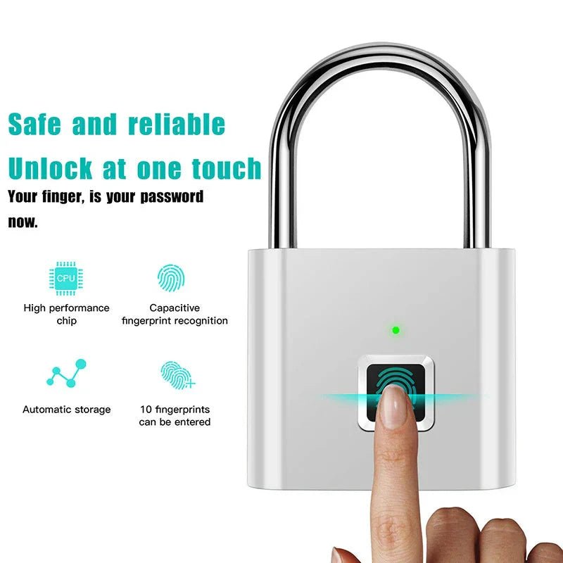 Smart Fingerprint Padlock - Vibe Tribe