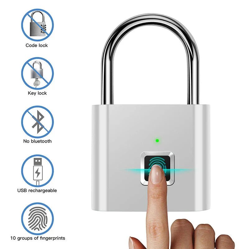Smart Fingerprint Padlock - Vibe Tribe