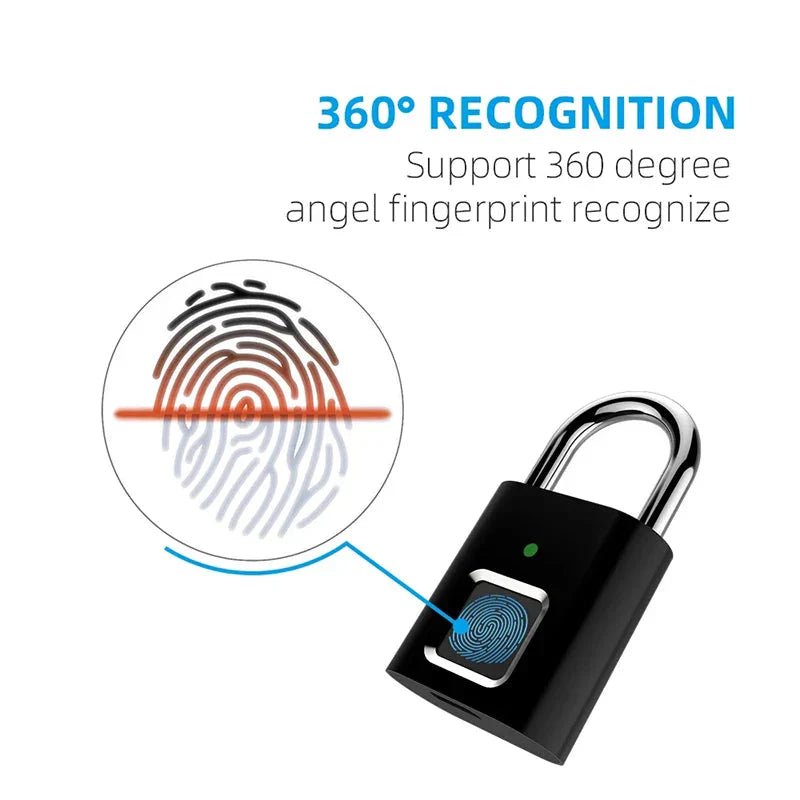 Smart Fingerprint Padlock - Vibe Tribe