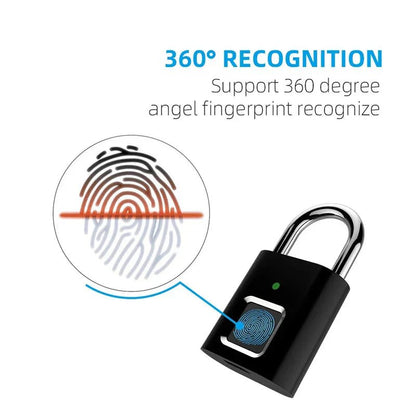 Smart Fingerprint Padlock - Vibe Tribe