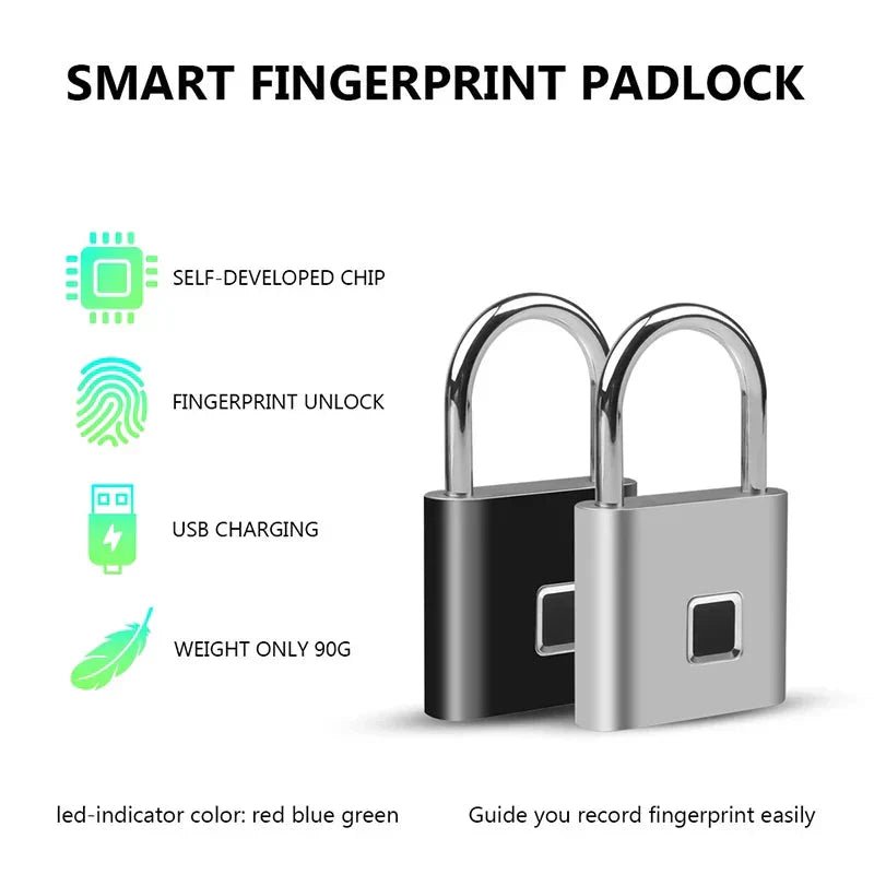 Smart Fingerprint Padlock - Vibe Tribe
