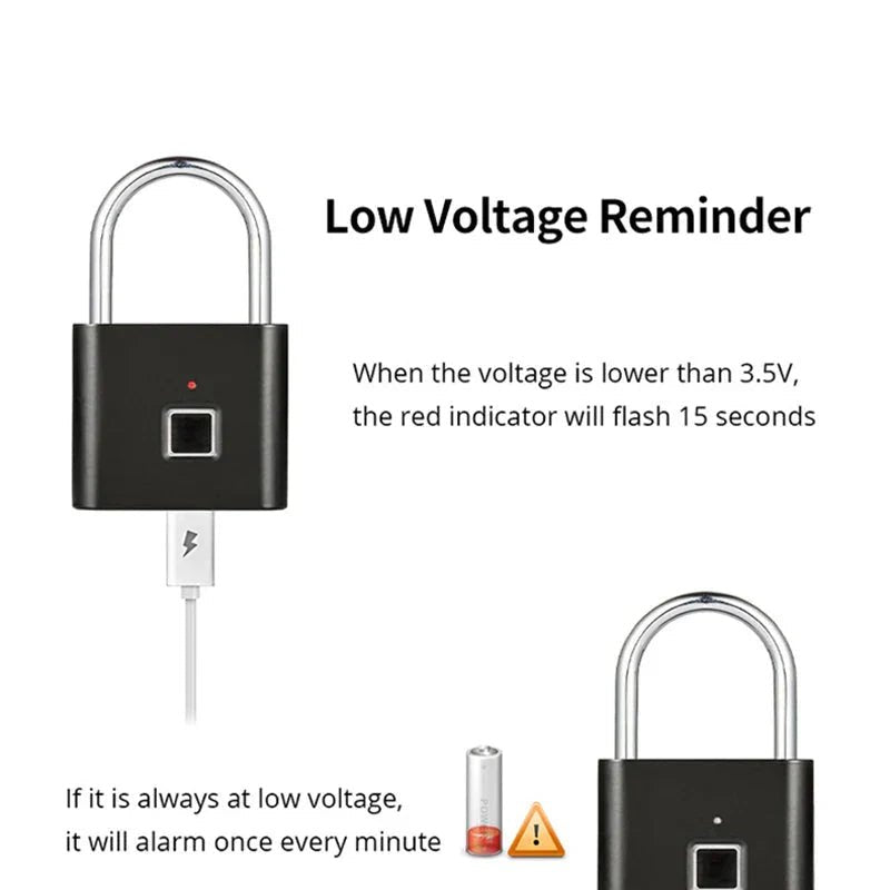 Smart Fingerprint Padlock - Vibe Tribe
